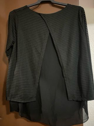 LEE OFERTA Blusa negra elegante talla única