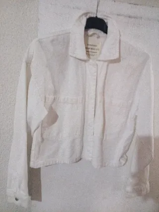 Chaqueta vaquera blanca botones S/M