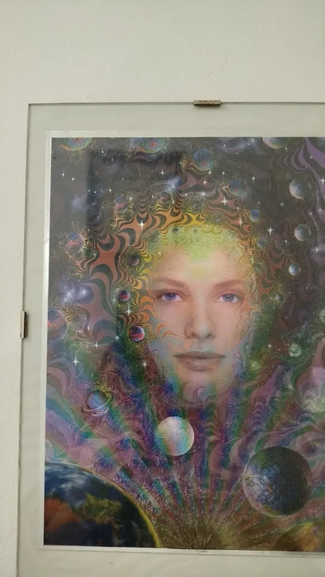 Quadro decorativo con volto e spazio