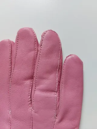Guantes Rosas de Piel