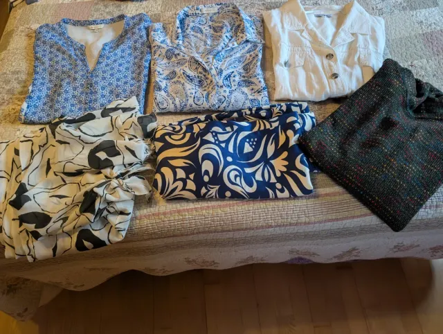 Lote Ropa Mujer Azul y Blanco