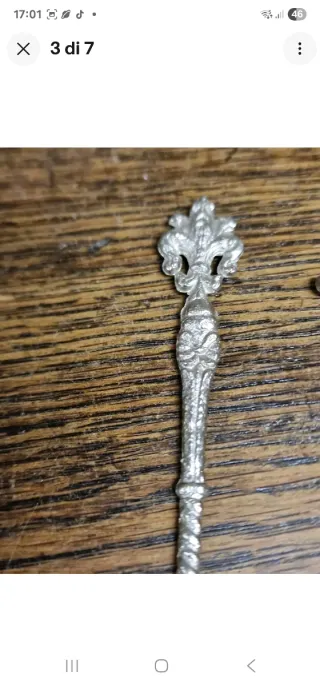 4 Cucchiaini Metallo Argentato Cm. 12