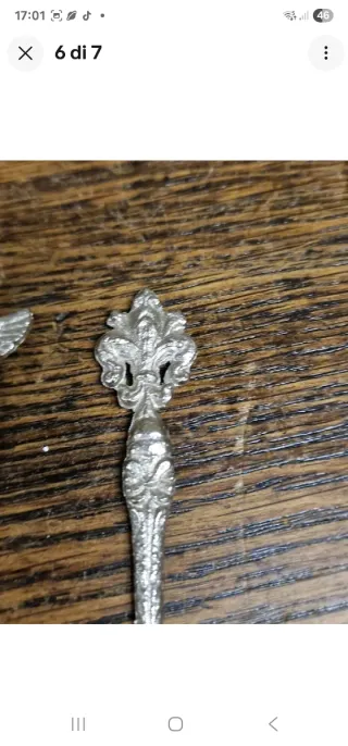 4 Cucchiaini Metallo Argentato Cm. 12