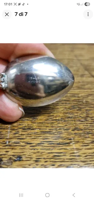 4 Cucchiaini Metallo Argentato Cm. 12