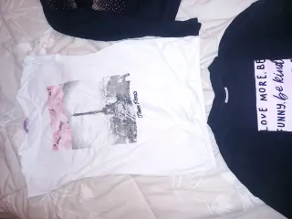 Lotto 6 magliette cotone manica lunga set bambina