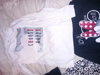 Lotto 6 magliette cotone manica lunga set bambina