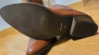 Botines cowboy piel camel mujer talla 41