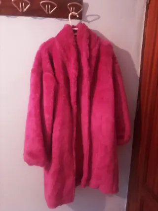 Chaquetón rosa pelo talla única