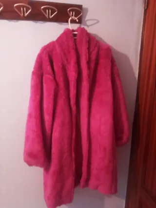 Chaquetón rosa pelo talla única