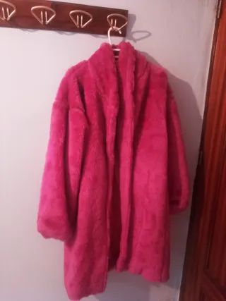 Chaquetón rosa pelo talla única