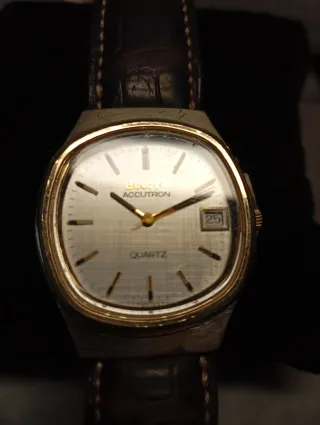 Orologio Bulova Accutron Quarzo Oro Argento