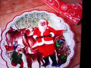 Sottopentola Natale Ceramica Babbo Natale Renne