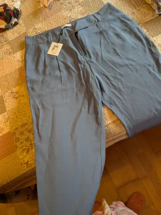 Pantalón Mango Talla M/38 Azul