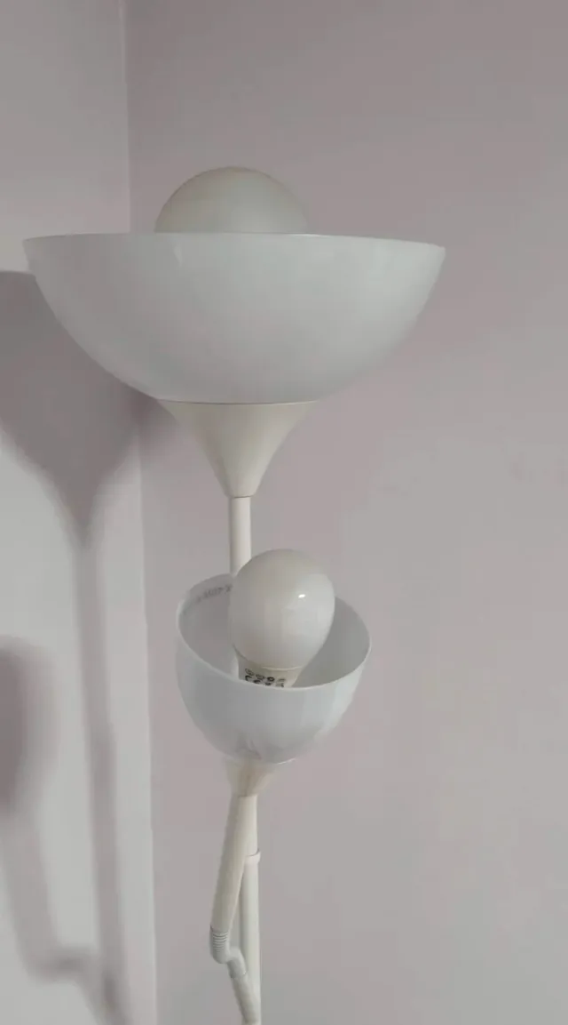 Lámpara de pie Ikea 2 focos blanca