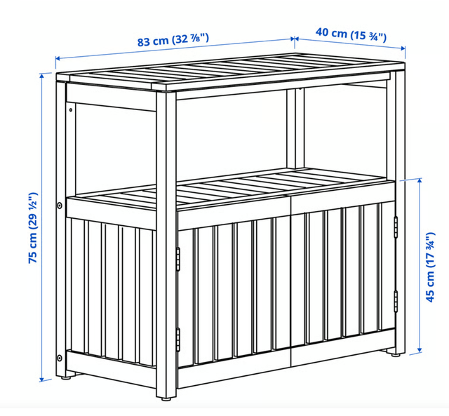 Estantería exterior IKEA NÄMMARÖ