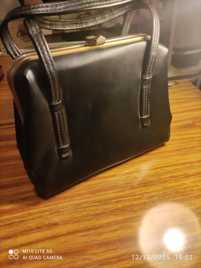 Bolso de mano vintage negro