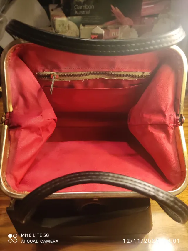 Bolso de mano vintage negro