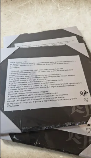 Set 3 Piatti Ardesia Leffe