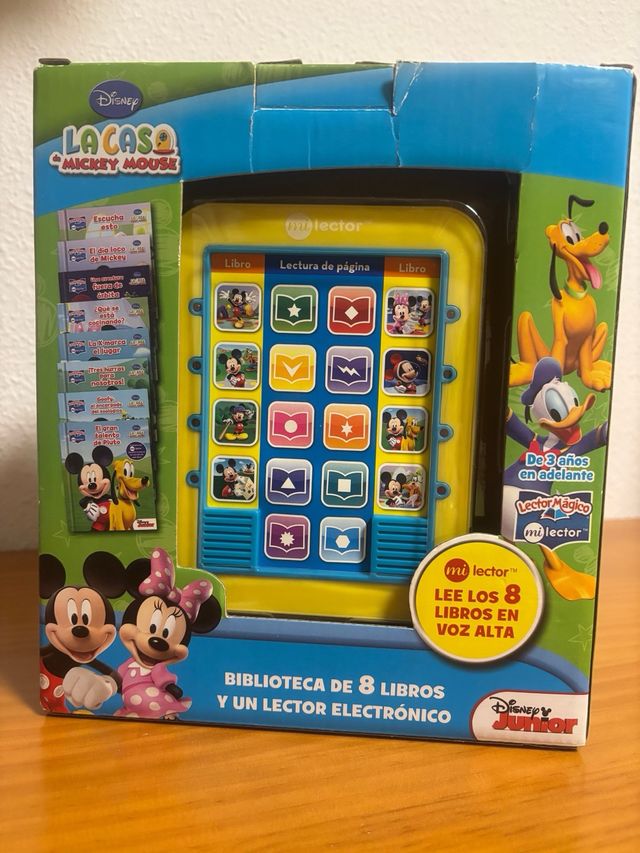 Biblioteca 8 Libros + Lector Electrónico Disney Ju