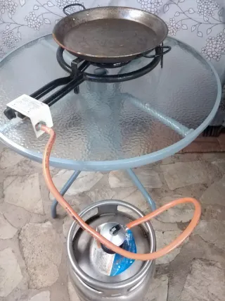 Lote Paellero 40cm, mesa no incluida