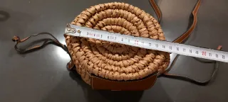 Bolso Rafia Beige y Marrón