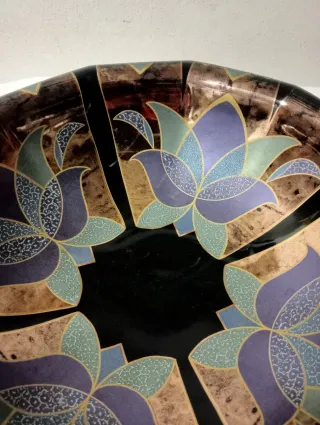 Centro Tavola Vintage Ceramica Floreale