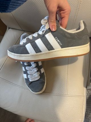 Adidas Campus Gris y Blanco