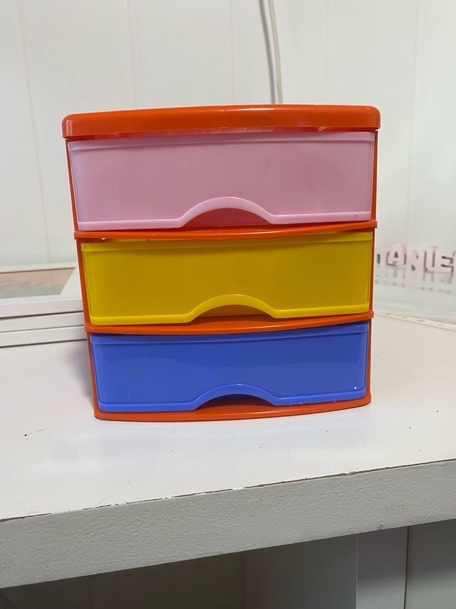 Mobiletto in plastica a 3 livelli