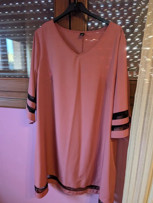 Vestido rosa mujer talla XXXL