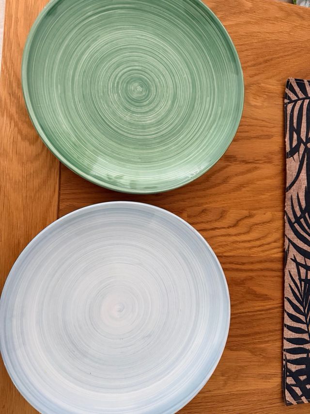 2 Platos Llanos El Corte Inglés Verdes