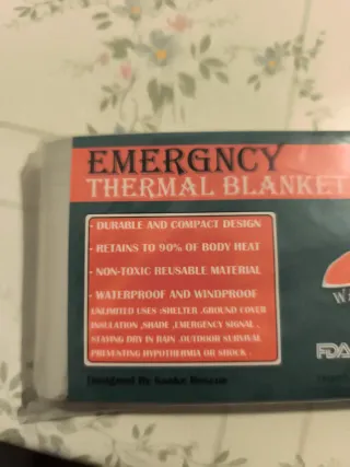 Manta Térmica de Emergencia SANKE RESCUE