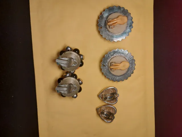 Lote Pendientes Vintage  azul ❤️ y Flor