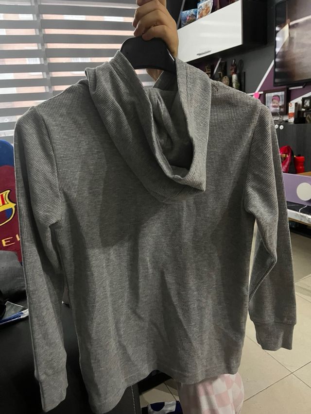 Sudadera Gris Converse con Capucha talla 8/10