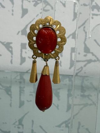 Pendientes Oro y Coral