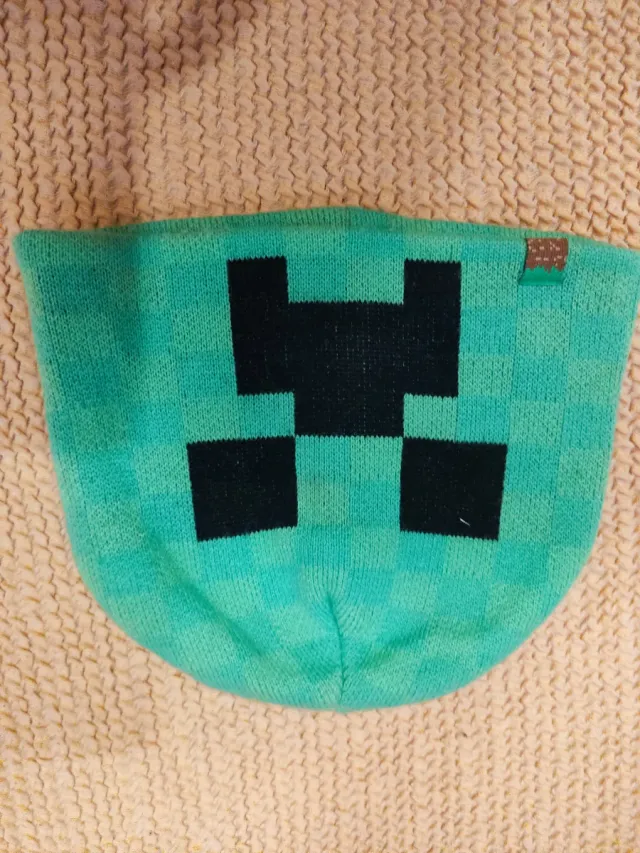 Gorro Minecraft Creeper Verde Negro