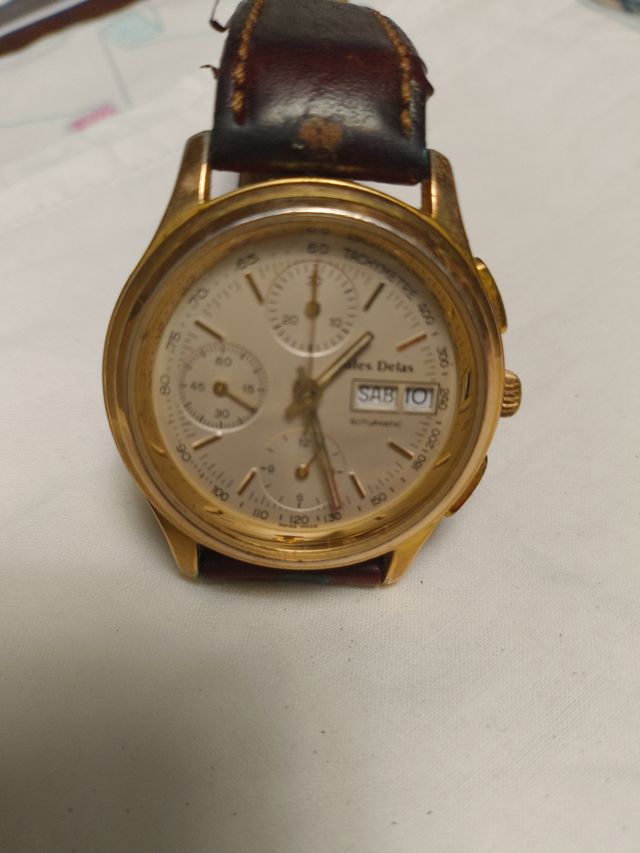 Cronografo Jules Delas Oro Marrone