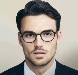 Gafas Negras Montura Redonda Titanio graduadas