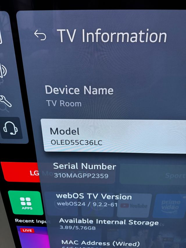 TV LG OLED55C36LC como nuevo