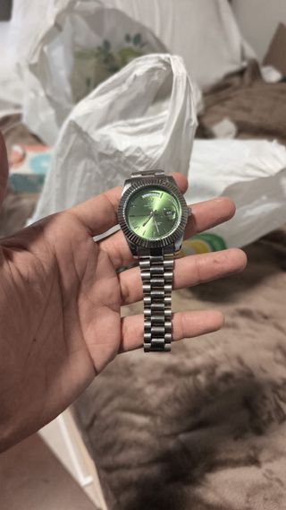 Reloj LGXIGE Verde y Plateado