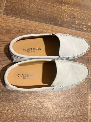 Scarpe CARMEN celesti scamosciate uomo 43