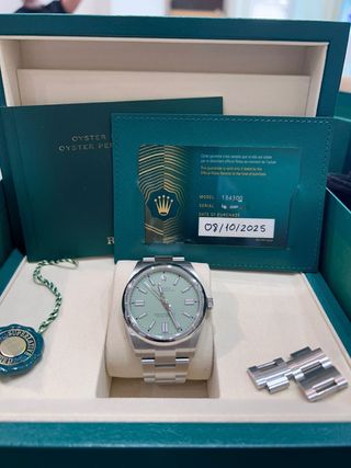 Rolex Oyster Perpetual 41mm Pistacho NUEVO 2025