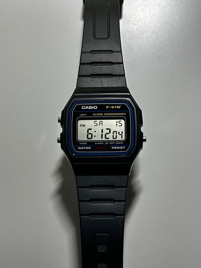 Casio F-91W Reloj Digital Negro
