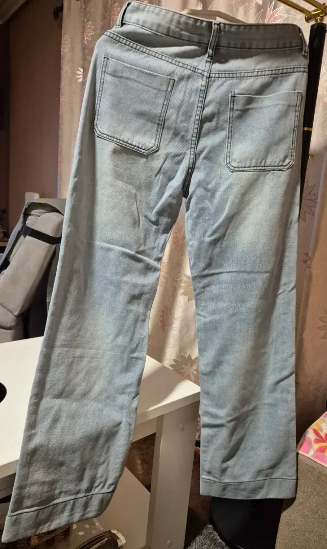 Jeans a zampa larga blu