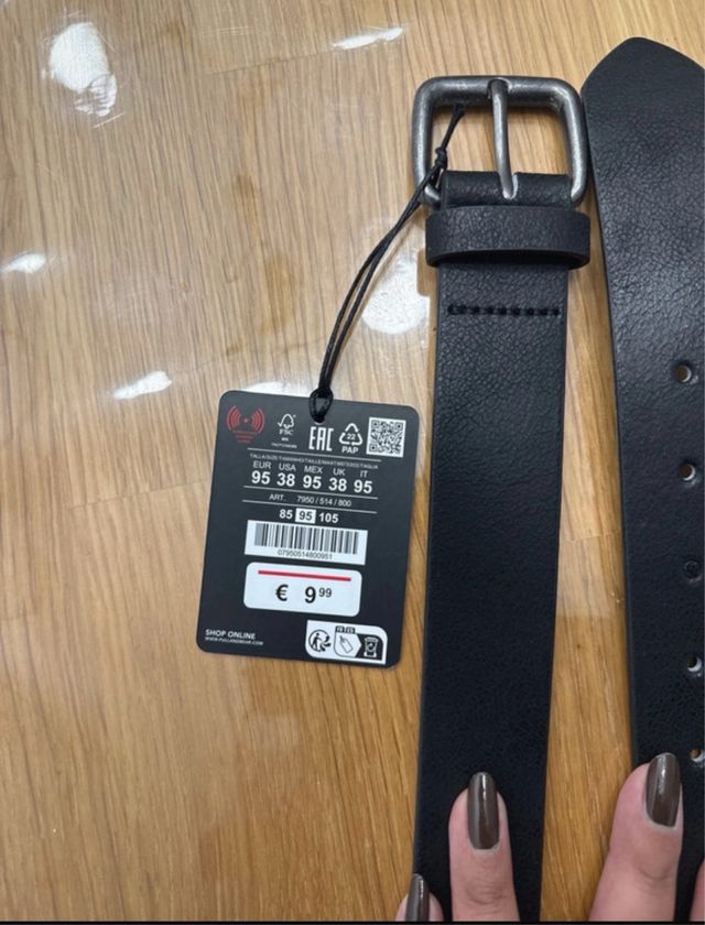 Cinturón Pull&Bear Negro Talla 95