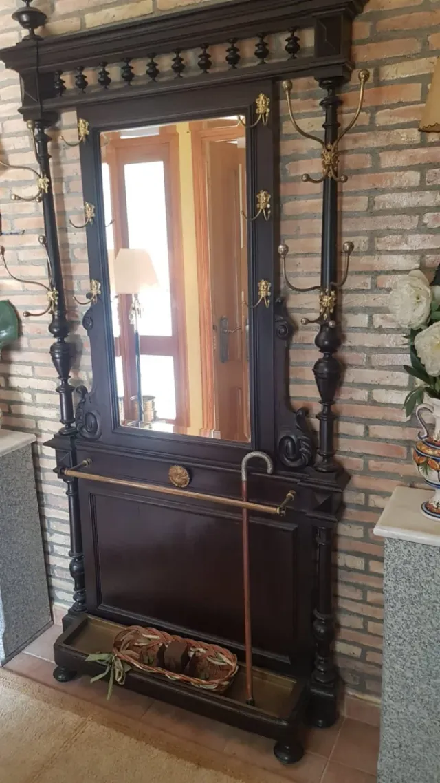 Recibidor Perchero Madera y Metal