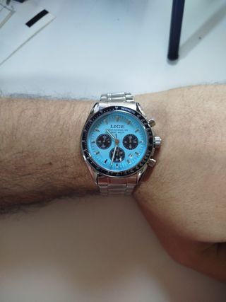 Reloj Sky Blue   Speedmaster cronógrafo