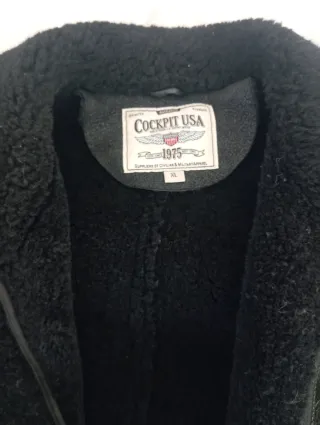 Chaqueta cockpit USA  de borrego y napa.