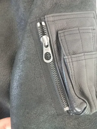 Chaqueta cockpit USA  de borrego y napa.