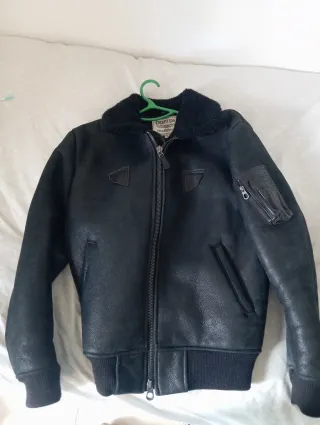 Chaqueta cockpit USA  de borrego y napa.