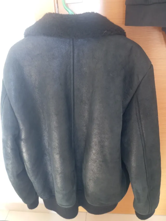 Chaqueta cockpit USA  de borrego y napa.